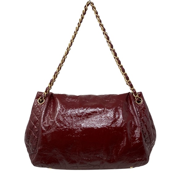 Chanel Accordion Patent Timeless Flap Bag Burgundy - Picture 3 of 12